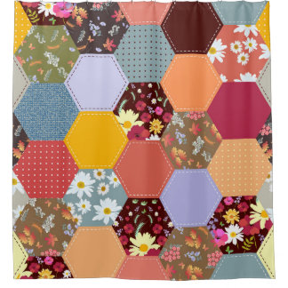 Cortina Para Box Design de Coloração das Flores de Hexágono Colorid