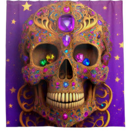 Cortina Para Box Design de crânio