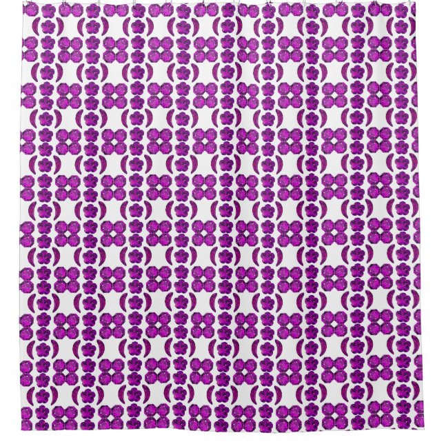 Cortina Para Box Design de diamante roxo (Frente)