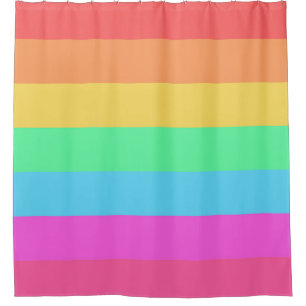 Cortina Para Box Design de faixas de cores do arco-íris do Pastel