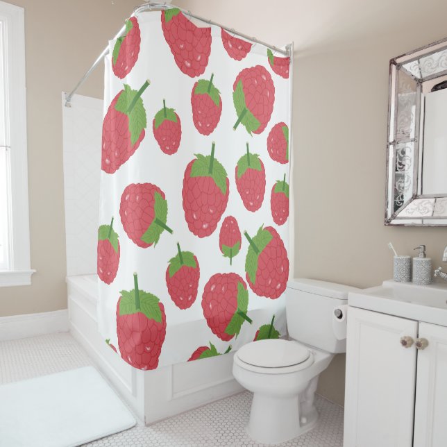 Cortina Para Box Design de Fruta de framboesa (In Situ)