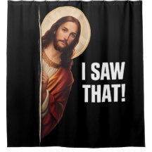Design de meme cristão engraçado de Jesus "Eu Vi I