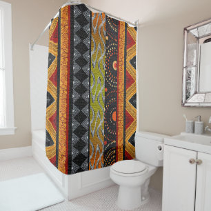 Cortina Para Box Design de Motif Afrocêntrico Contemporâneo