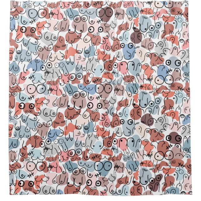 Cortina Para Box design de mulher divertida (Frente)