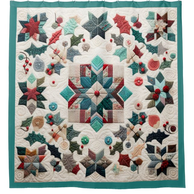 Cortina Para Box Design de Natal Inclinado (Frente)