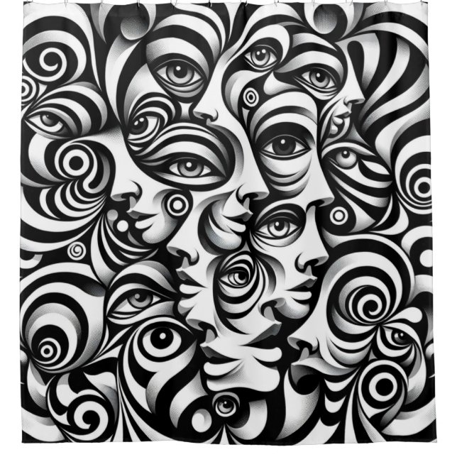 Cortina Para Box Design de olhos (Frente)