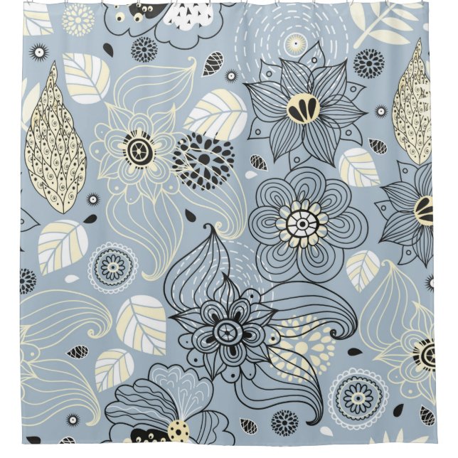 Cortina Para Box Design de outono Floral (Frente)