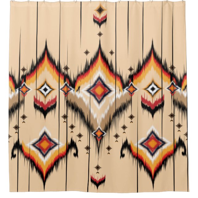 Cortina Para Box design de padrão geométrico abstrato, ilustra (Frente)