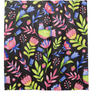 Cortina Para Box Design de padrão uniforme floral. Flores de primav