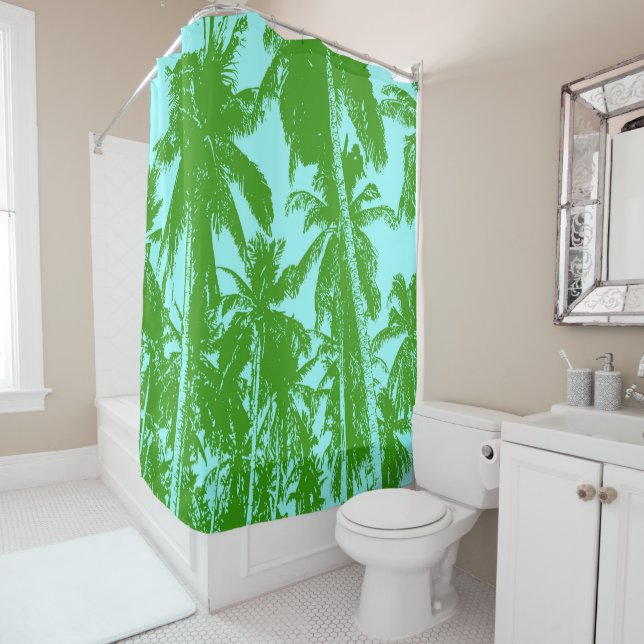 Cortina Para Box Design de Palmeiras Tropicais (In Situ)