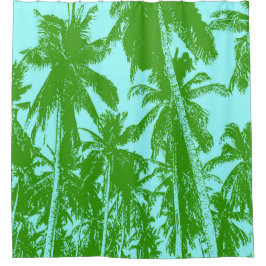 Cortina Para Box Design de Palmeiras Tropicais