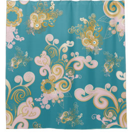 Cortina Para Box Design de pétala abstrato alegre