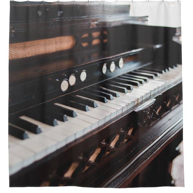 Cortina Para Box Design de Piano Bonito (Frente)