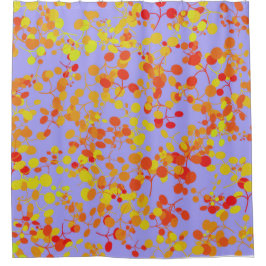 Cortina Para Box Design de Sementes de Honestidade Amarelo-Laranja