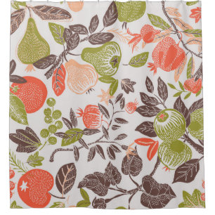 Cortina Para Box Design decorativa de fruta de outono.