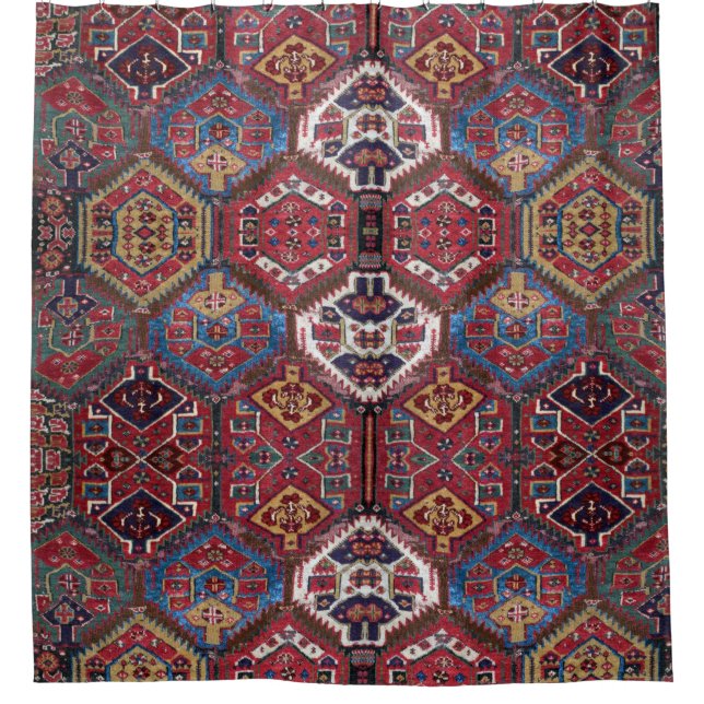 Cortina Para Box Design do tapete oriental persa antigo (Frente)