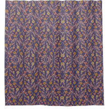 Design Floral Caprichoso com Vinhas em Fundo Roxo