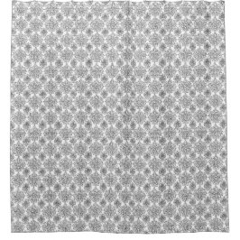 Cortina Para Box Design Floral preto-e-branco