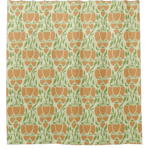 Cortina Para Box Design floral sem costura em Art Nouveau