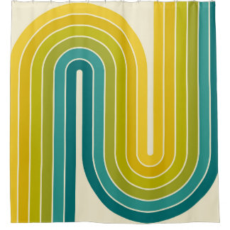 Cortina Para Box Design Geométrico de Estilo de Vintagem Retroativa