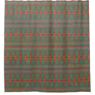 Cortina Para Box Design Geométrico do Deserto do Sudoeste Sagebrus
