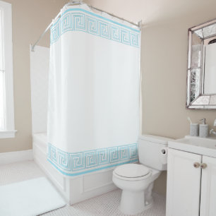 Cortina Para Box Design Grecian azul do friso