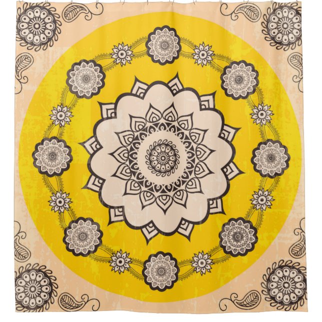 Cortina Para Box Design ornamental mandala, estilo étnico (Frente)