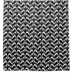 Cortina Para Box Design Simple Raccoon