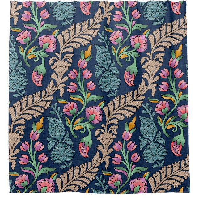 Cortina Para Box Designação do Mughal Tradicional,padrão,flora (Frente)
