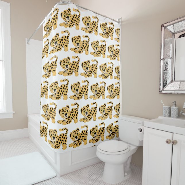 Cortina Para Box Designo de Leopardo (In Situ)