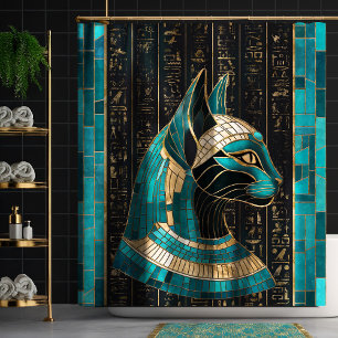 Cortina Para Box Deusa Gato Egípcia Bastet - Arte Mosaica