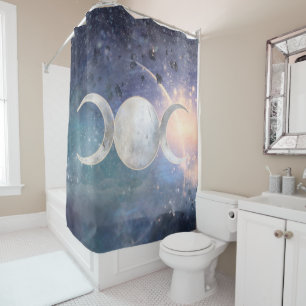Cortina Para Box Deusa Tripla do Universo Celestial da Lua Moonston