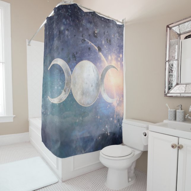 Cortina Para Box Deusa Tripla do Universo Celestial da Lua Moonston (In Situ)