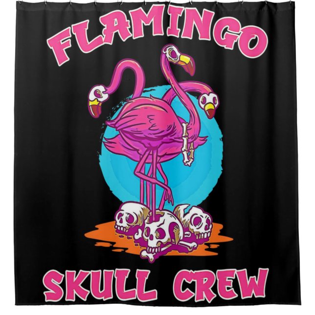 Cortina Para Box Dia das Bruxas de Flamingo| Amantes Flamingo (Frente)