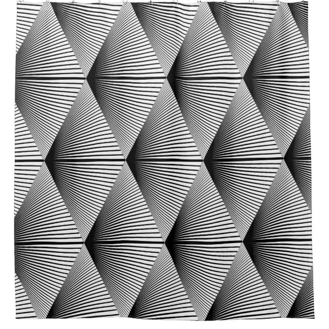 Cortina Para Box Diamond Geométrico: Design monocromático (Frente)