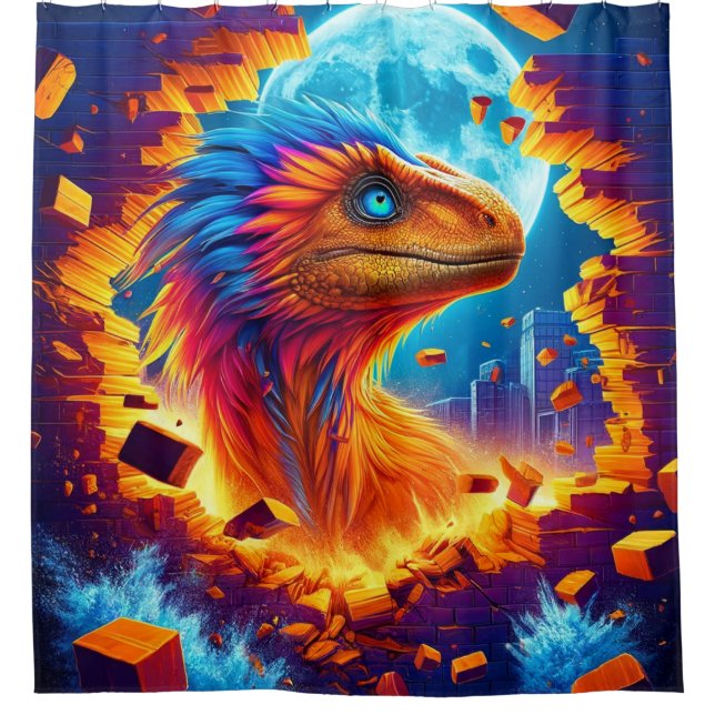 Cortina Para Box Dinossauro (Frente)