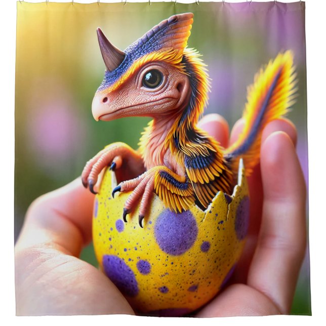 Cortina Para Box Dinossauro Bebê Corado (Frente)