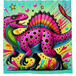 Cortina Para Box Dinossauro Rosa