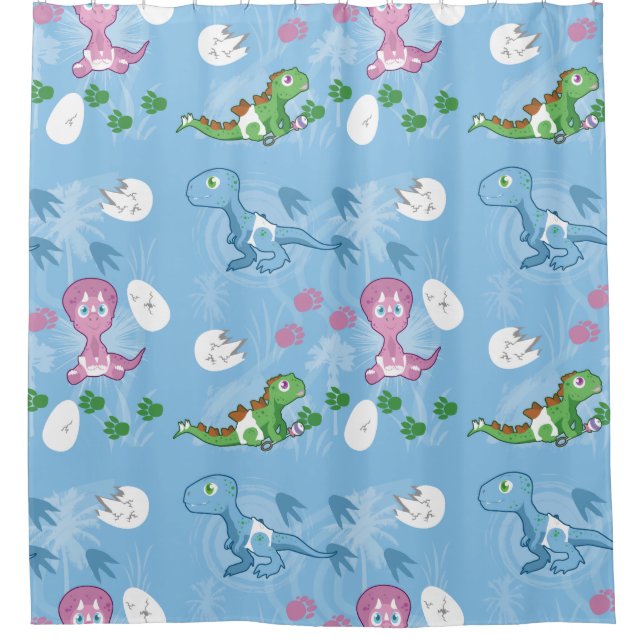 Cortina Para Box Dinossauros Bebês (Frente)