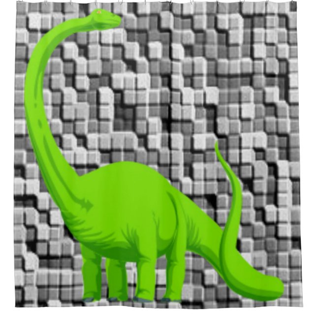 Cortina Para Box dinossauros da cortina de chá (Frente)