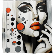 Diva Pop Retroativa: Elegância Geométrica Abstrato