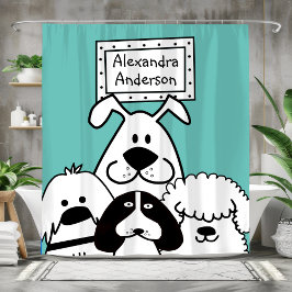 Cortina Para Box do Lover de Cachorro Personalizado