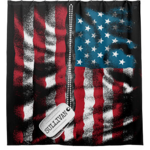 Cortina Para Box Dog tags de Soldados Militares Personalizados, Ban