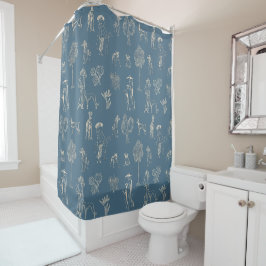 Cortina Para Box Dogs Lady Toile de Jouy Dark Turquoise