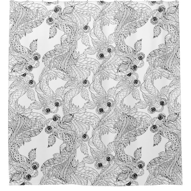 Cortina Para Box Doodle dos peixes de China (Frente)