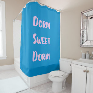 Cortina Para Box Dorme doce e doce em azul e rosa
