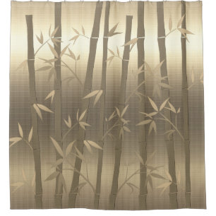 Cortina Para Box Dourada aparência Natureza da planta Bamboo