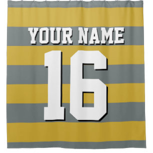 Cortina Para Box Dourada Charmalheira Sports Jersey Preppy Stripe