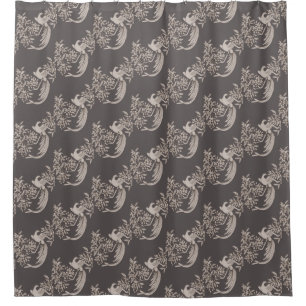 Cortina Para Box Dove On Flowed Branch Animal Art Patterno