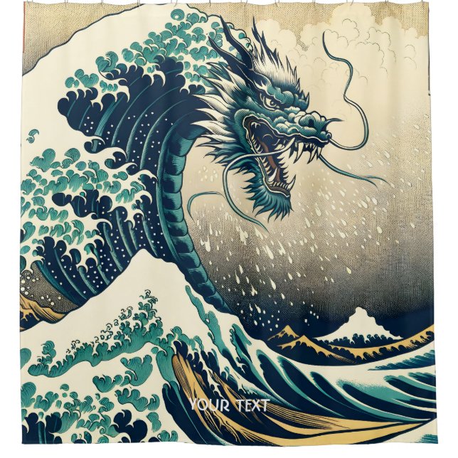 Cortina Para Box Dragão Mítico Japonês Fantasy (Frente)